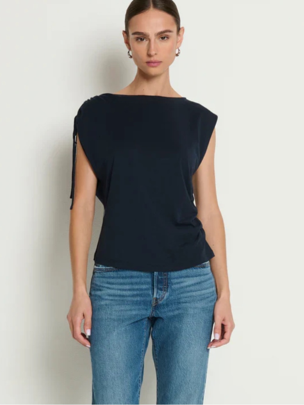 Julie Shoulder Tie Top in Night Sky NWT - Picture 4 of 5